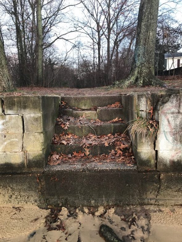 cinder block steps