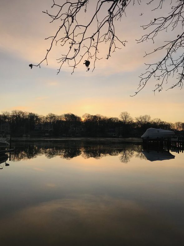 river at sunrise