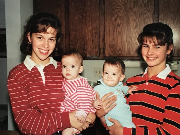 Kristen with baby cousins