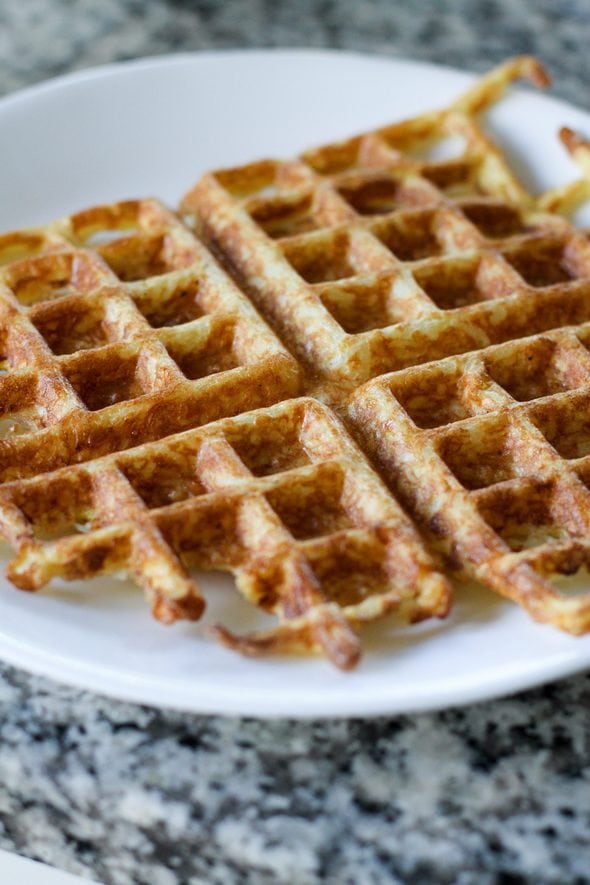 rice waffle made with leftover rice