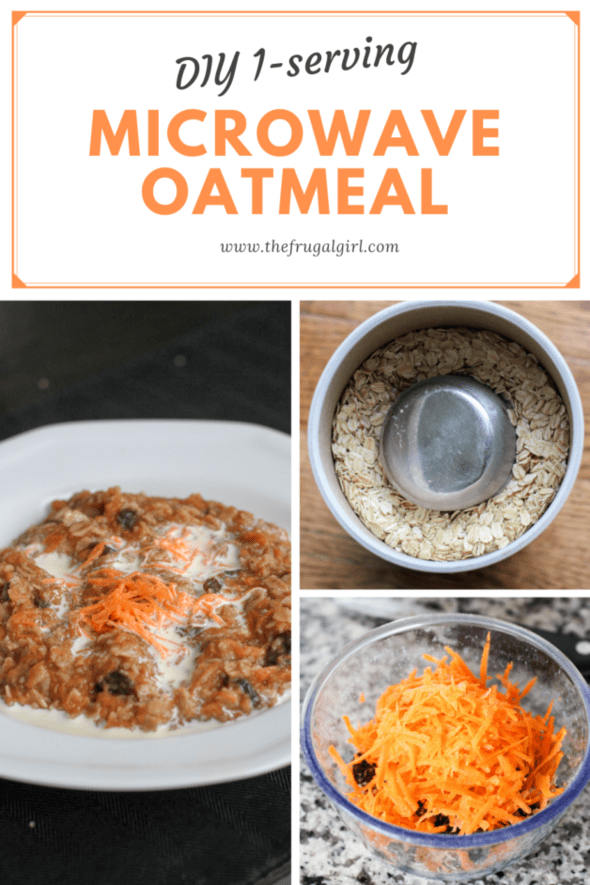 Collage of DIY microwave oatmeal photos.