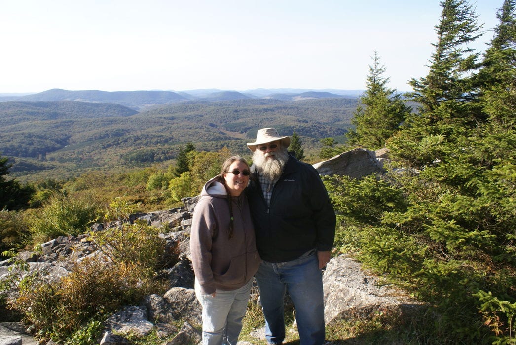 Jody and her husband in West Virginia