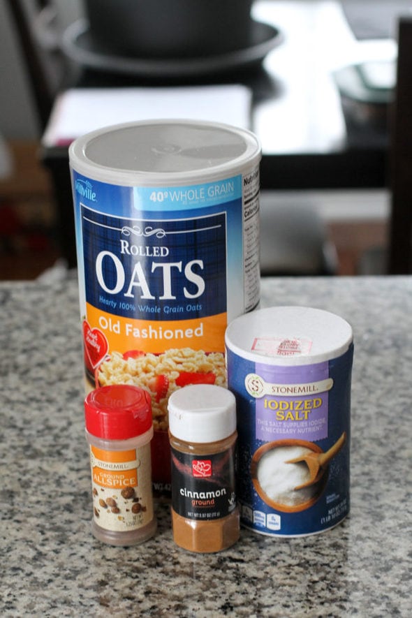 DIY oatmeal ingredients.