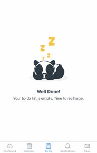 Empty school assignment page