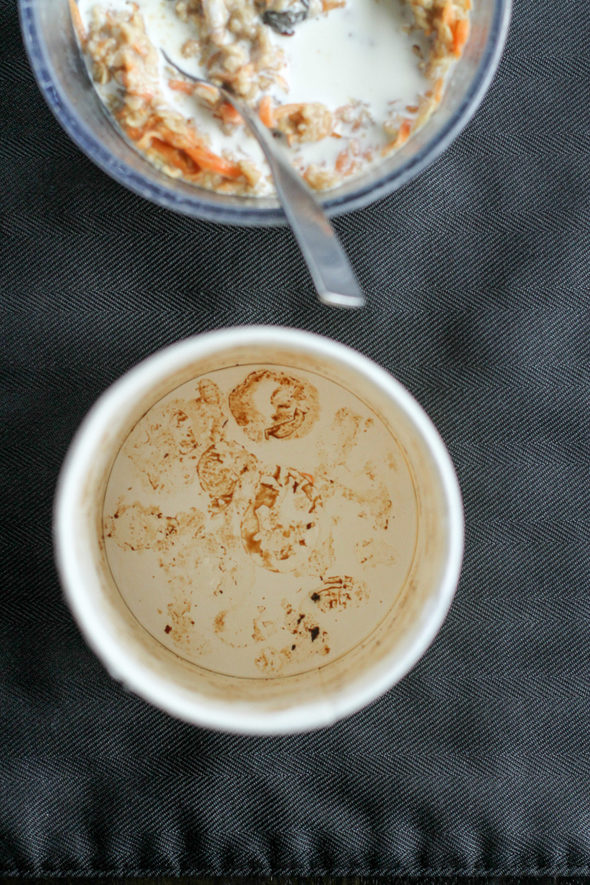 Empty prune container.