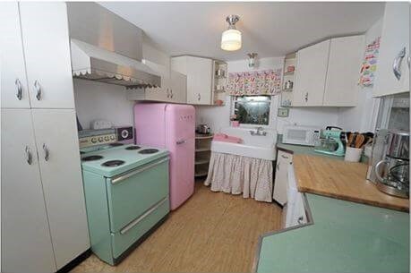 colorful vintage kitchen