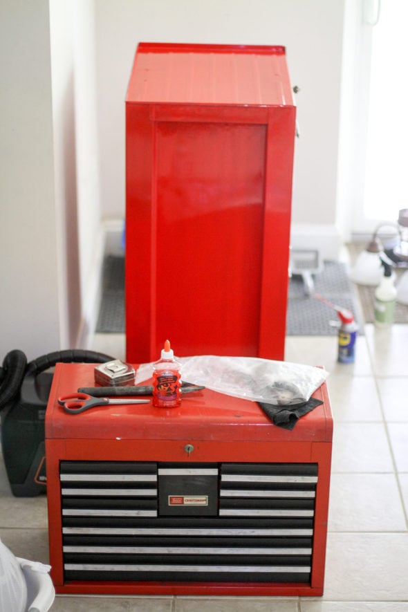 two craftsman toolboxes.