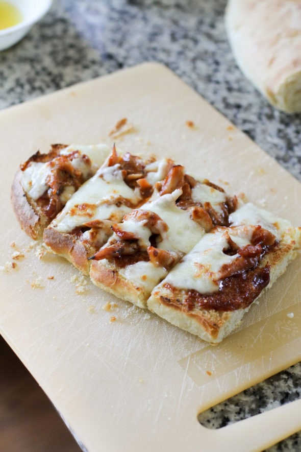 BBQ chicken French bread pizza