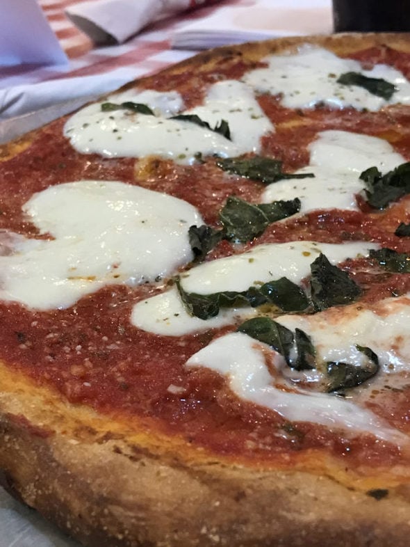 Margherita pizza.