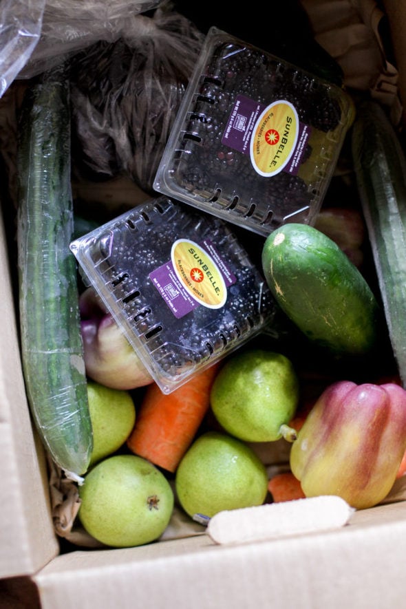 A box of produce from Hungry Harvest.