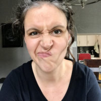 Kristen, her face screwed up with disappointment.