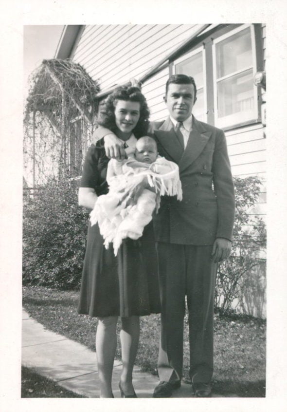 Kristen's grandma and grandpa in 1945.