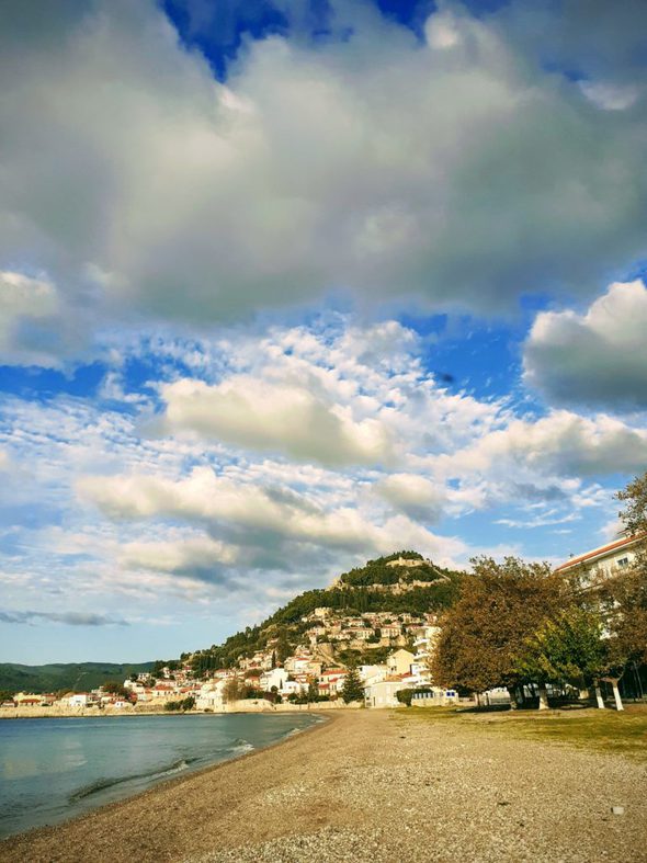 Nafpaktos in Greece on a sunny day.