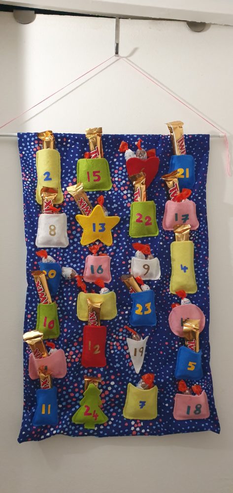 A handmade Advent calendar.