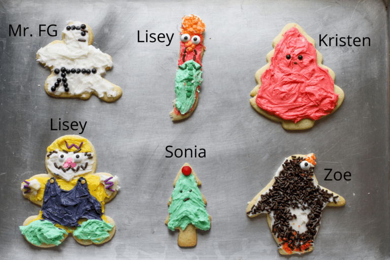 Cookies labeled with answers.