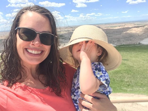 Jennifer and her daughter at the Badlands.