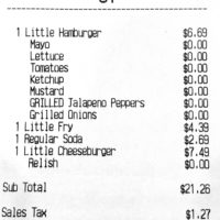 a Five Guys receipt.