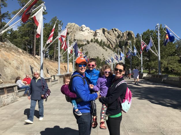 Jenni's family at Mount Rushmore.