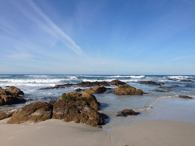 A California beach.