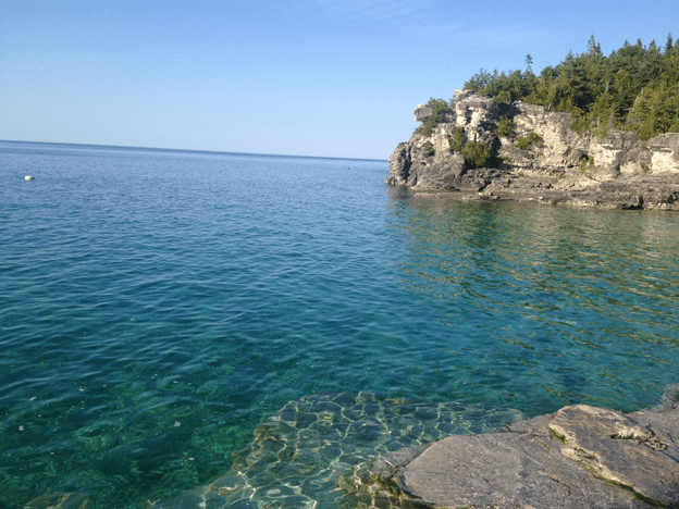 Lake Huron on a sunny day.