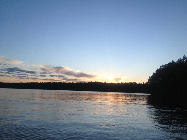 Lake Opinion at sunset.
