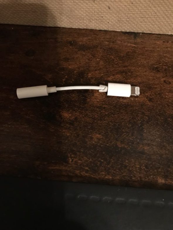 A broken headphone adapter.