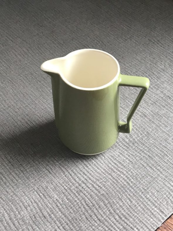 an avocado green creamer.