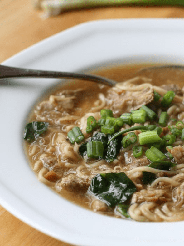 Slow Cooker Japanese Pork and Ramen Soup Story The Frugal Girl