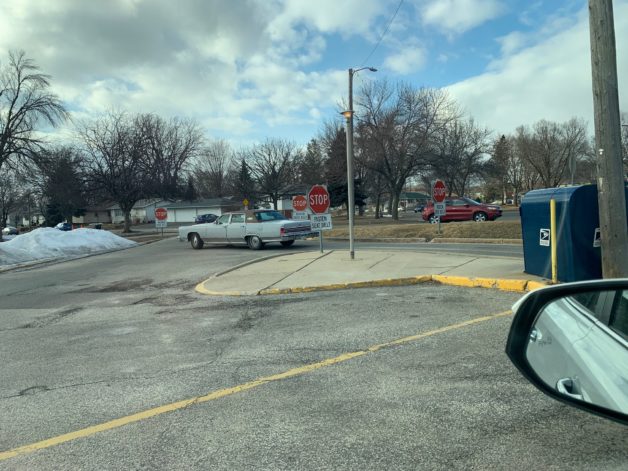 Car in a parking lot