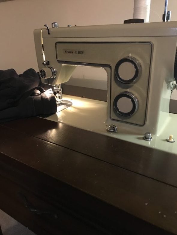 A vintage Kenmore sewing machine.