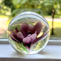 a glass paperweight.