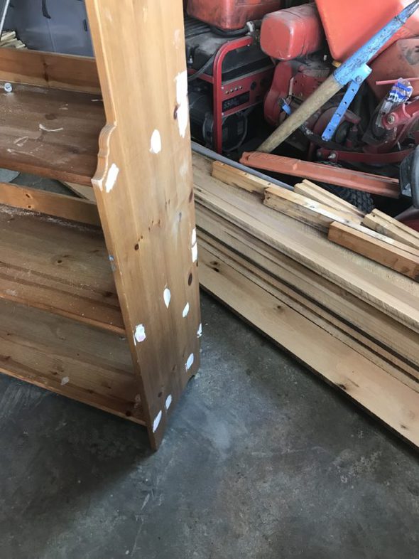 A wooden bookshelf.