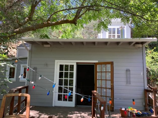 deck at back of house.