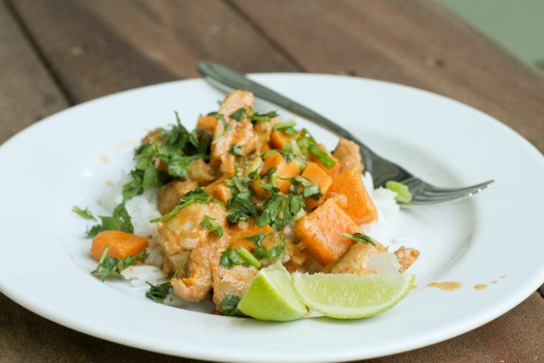 Thai Red Curry Chicken and Sweet Potatoes