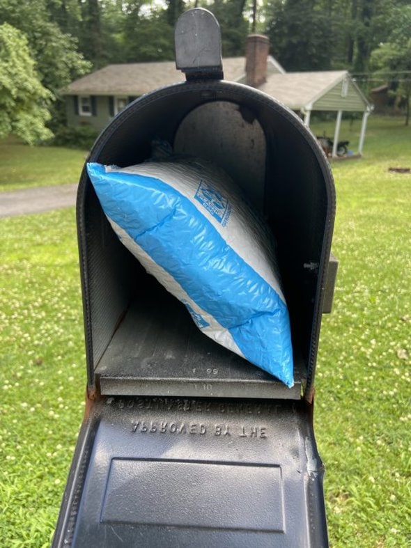 package in mailbox.