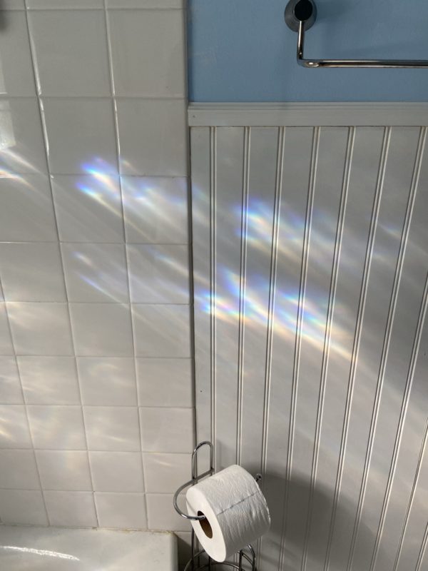 prism light on wall.