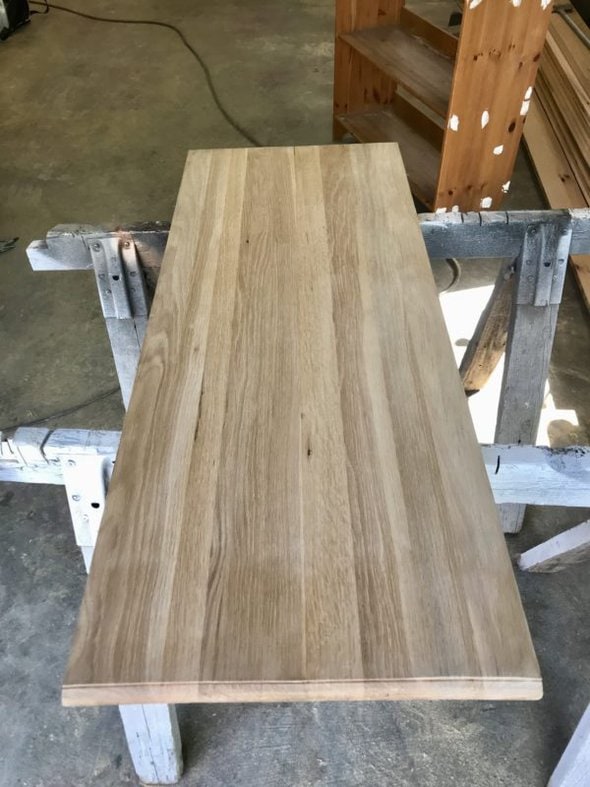 sanded table leaf, ready for stain.