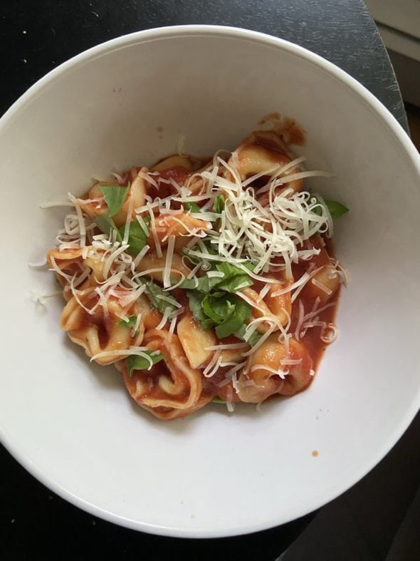 bowl of tortellini