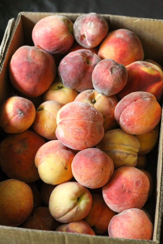 box of peaches