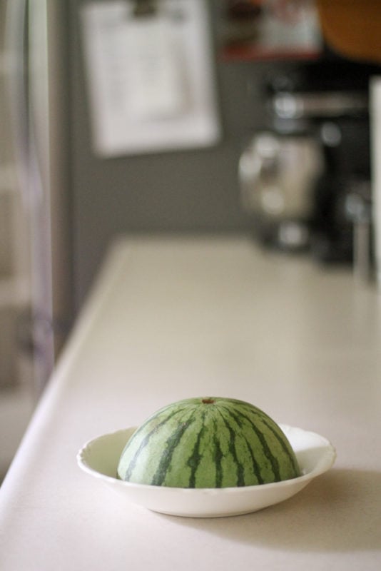 watermelon in a bowl.