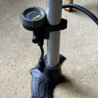 gray bike pump.