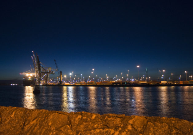 docks at night