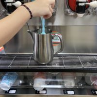 Slurpee going into a pitcher.