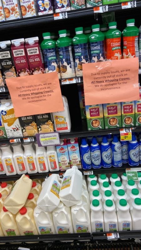 grocery store sign.