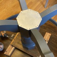 table base repair with sheet metal.