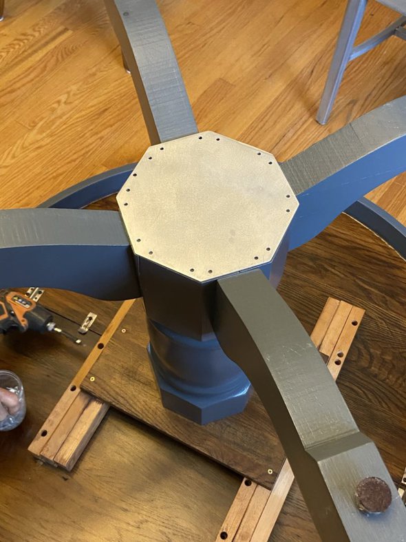 table base repair with sheet metal.