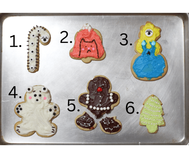numbered cookies.