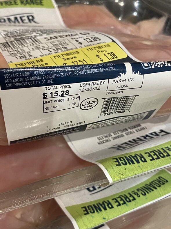 organic chicken.