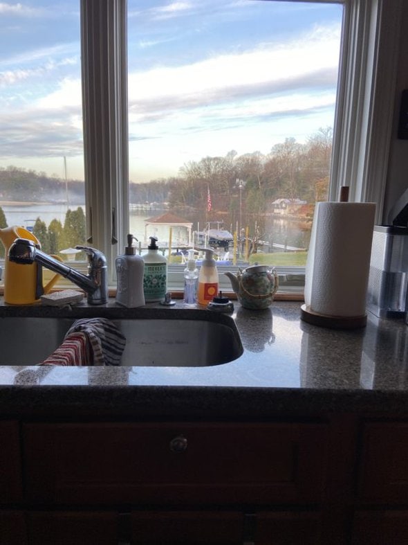 river view from kitchen sink.