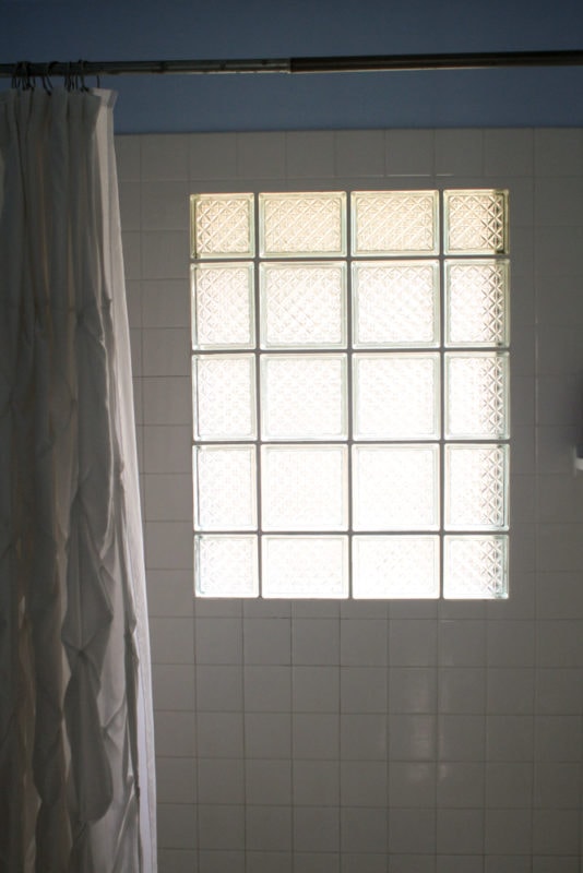 shower window.